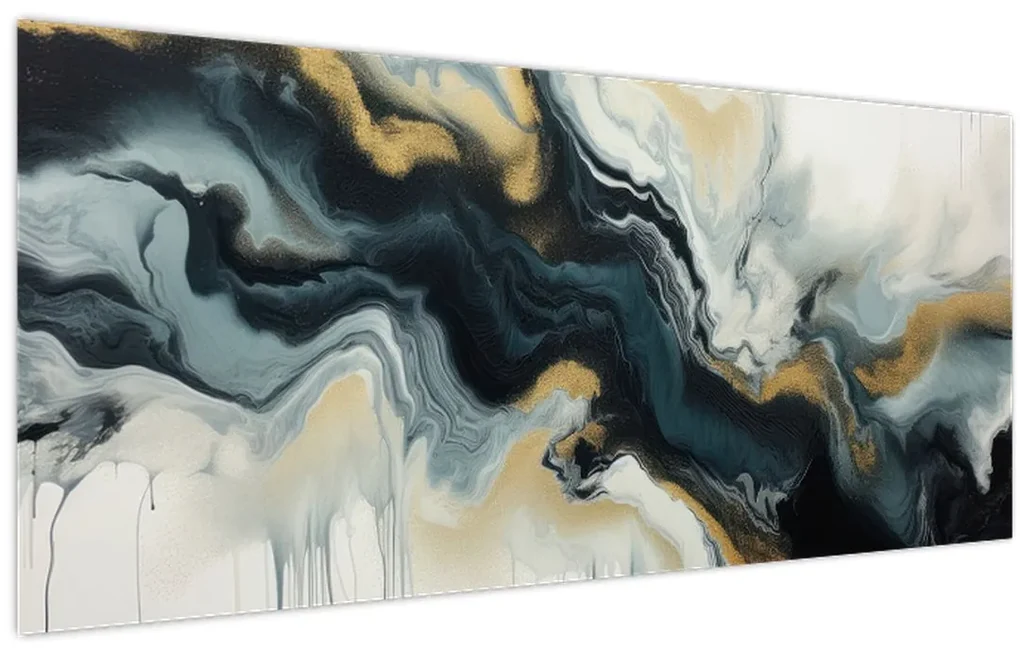 Obraz - Mramorovaná kresba (120x50 cm)