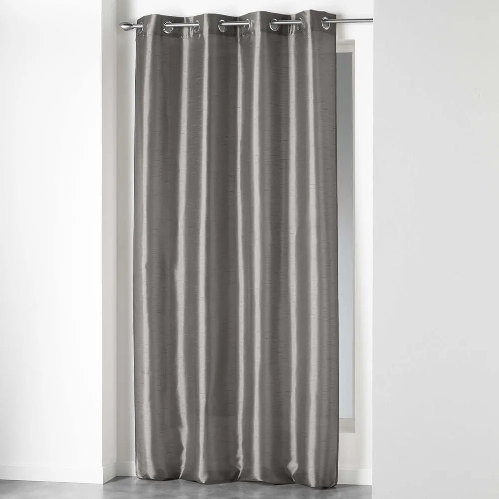 Tmavosivý saténový záves 140x240 cm Shana – douceur d'intérieur