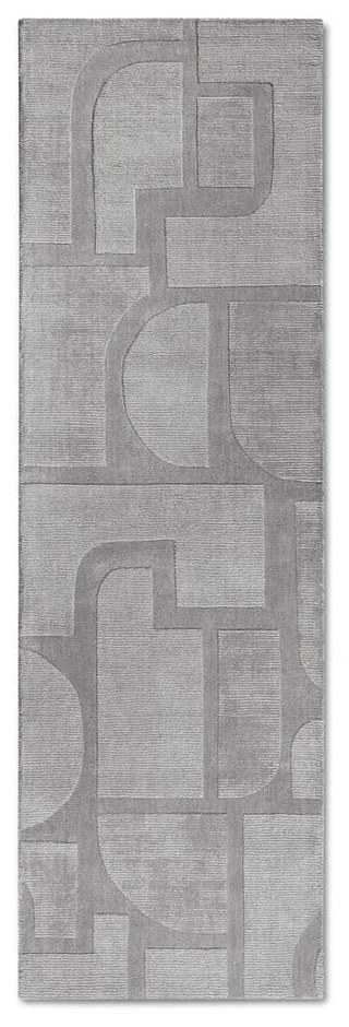 Sivý ručne tkaný vlnený behúň 80x250 cm Alexis – Villeroy&amp;Boch