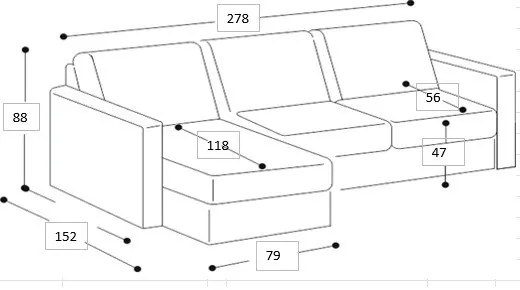 Svetlosivá rohová pohovka (ľavý roh) Paris - Scandic