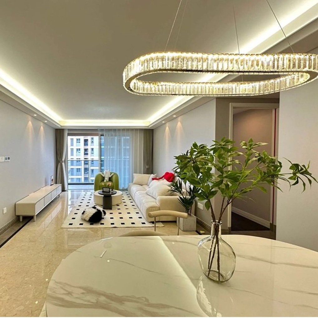 Toolight Toolight, LED stropné svietidlo 100x30 cm, 22W, APP1508-CP, zlatá matná, OSW-06971