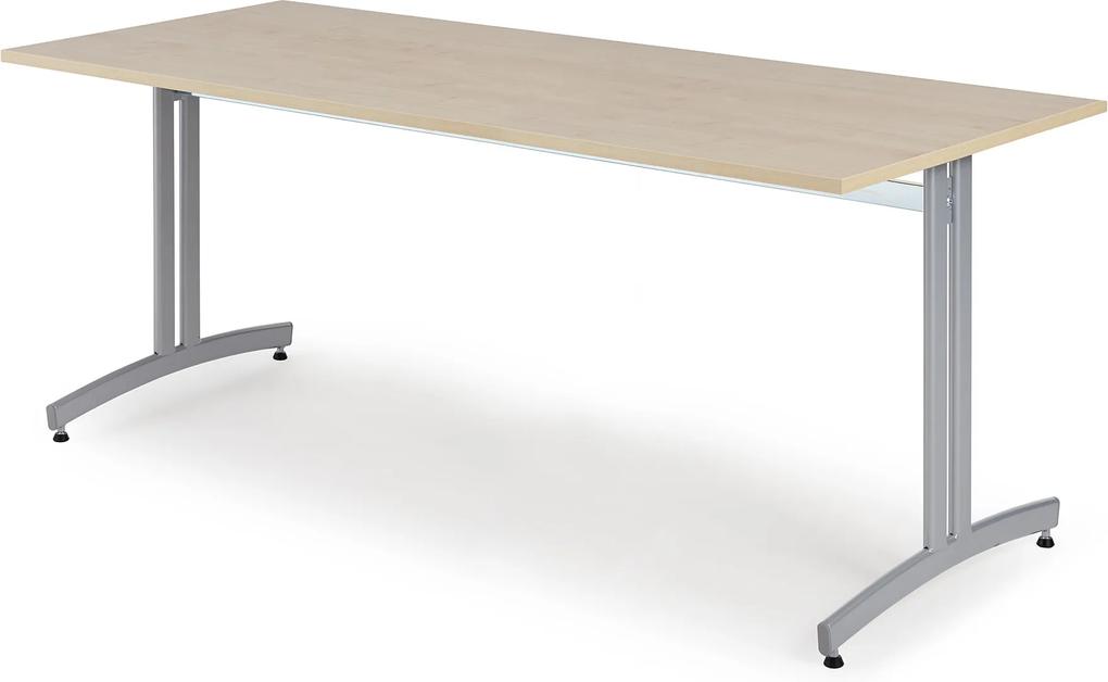 Jedálenský stôl Sanna, 1800x800 mm, breza / šedá