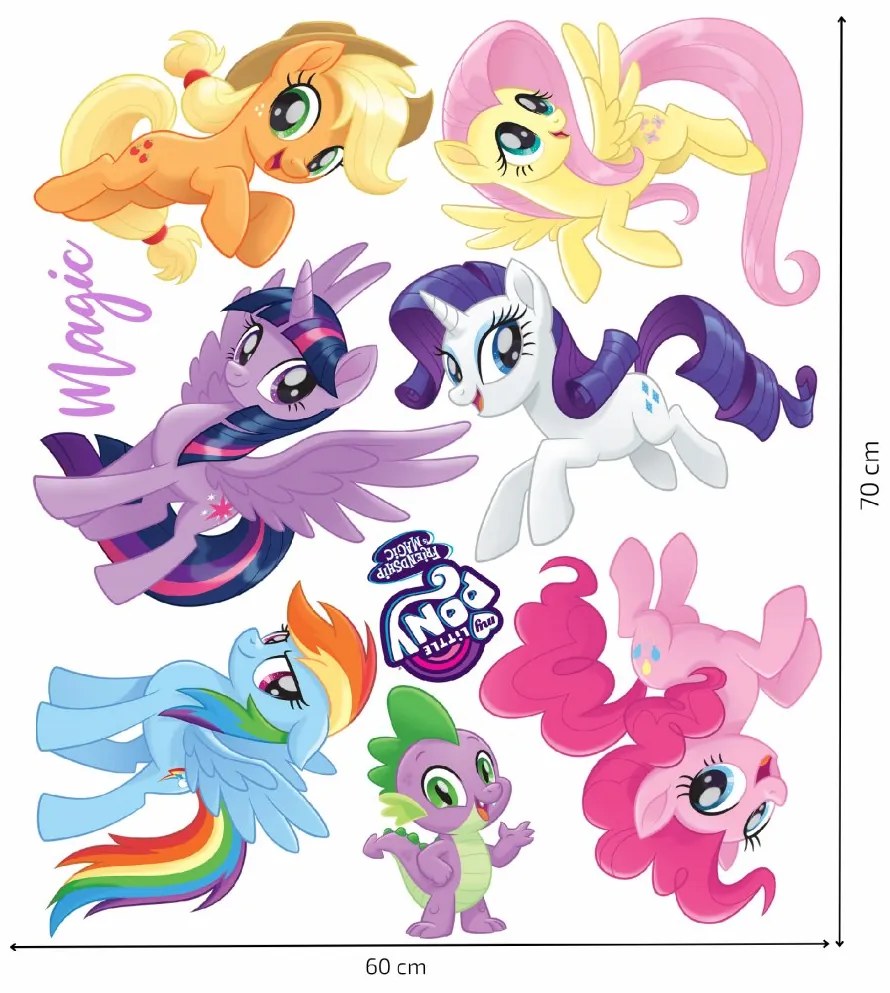 Samolepka na stenu "My Little Pony 4" 60x70cm
