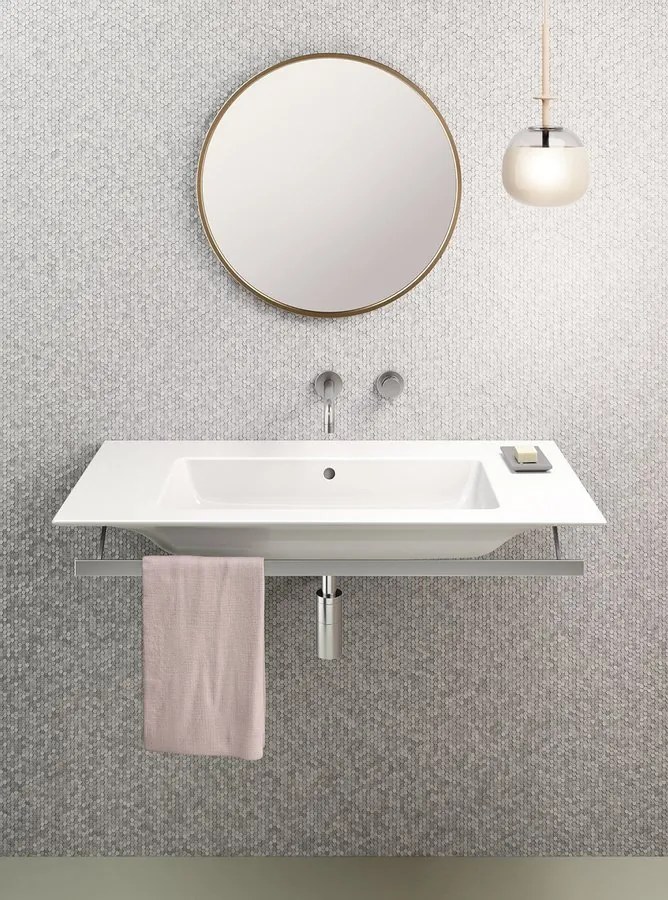 GSI GSI, PURA keramické umývadlo Slim 122x46cm, bez otvoru, biela ExtraGlaze, 8887011