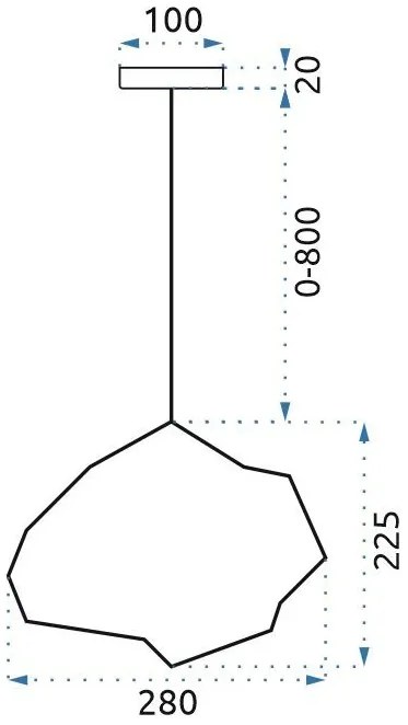 Toolight - Zrkadlová stropná lampa APP496-1CP, chrómová, OSW-00555