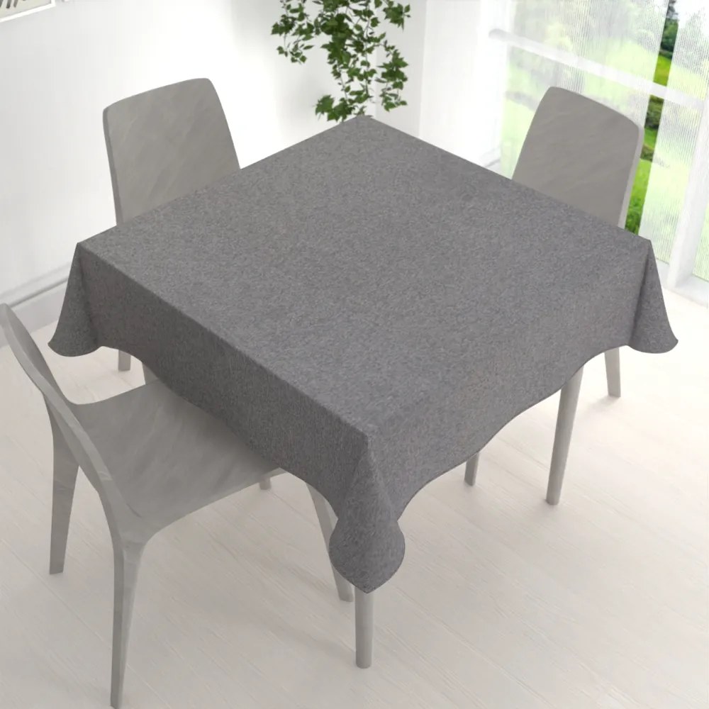 Biante Veľký dekoračný štvorcový obrus BKT-551 Sivý režný 210x210 cm