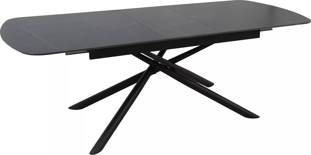 Jedálenský rozkladací stôl Vector 160/200 cm keramika čierny