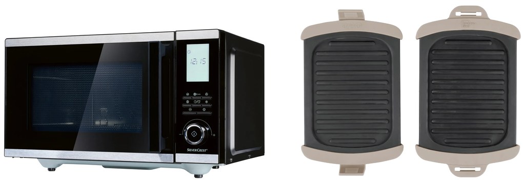 Silvercrest®  Kitchen Tools Mikrovlnná rúra 4 v 1 Smweds 900 A1 + Grilovacia platňa do mikrovlnnej rúry, 2 kusy  (800011648)