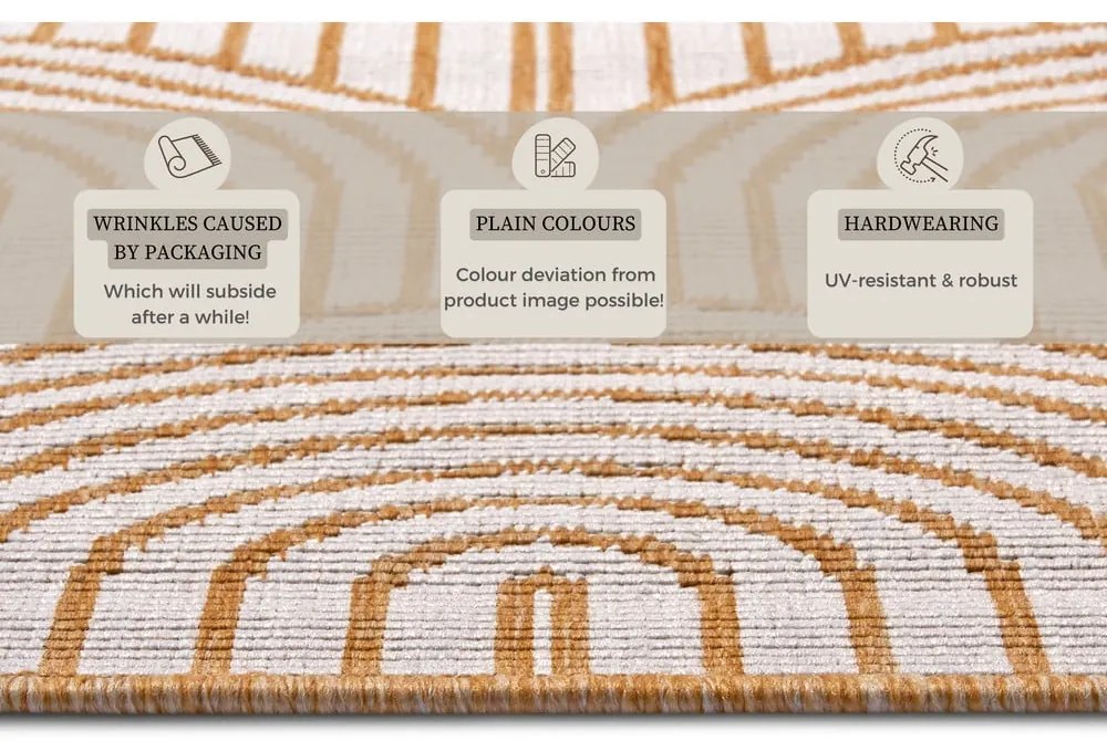Okrovožltý vonkajší koberec 80x150 cm Pangli Ochre – Hanse Home