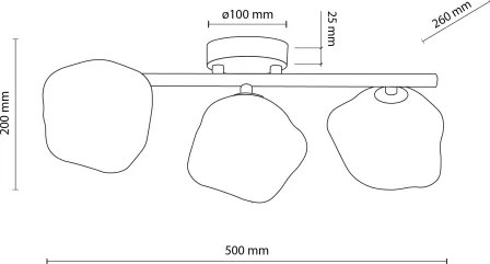 Brilagi - Prisadený luster VULCANO 3xG9/8W/230V zlatá/zadymená béžová