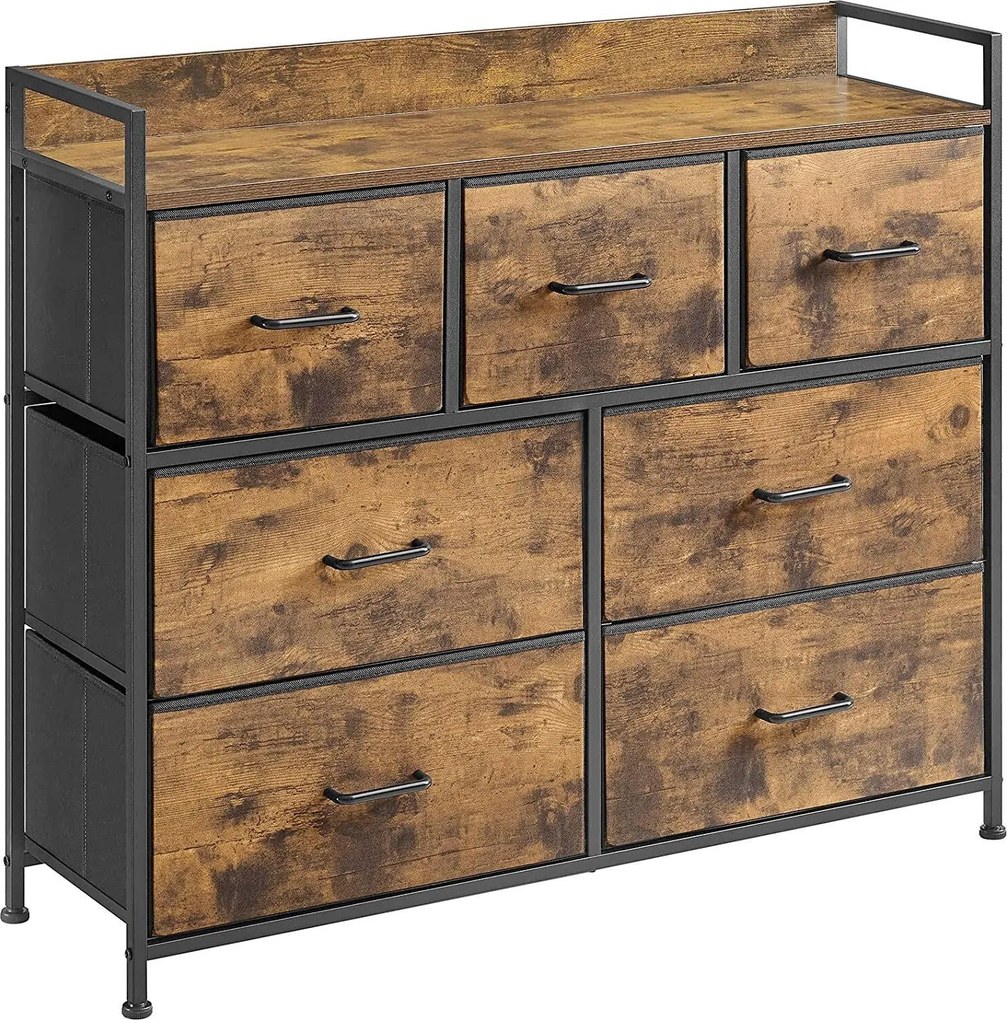 XXXLutz KOMODA, hnedá, čierna, 98/85/28.5 cm Boxxx - Komody - 002543007120
