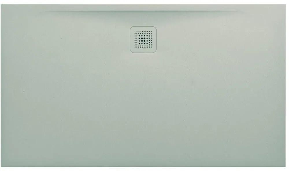 LAUFEN Pro obdĺžniková sprchová vanička z materiálu Marbond, odtok na dlhšej strane, 1400 x 800 x 30 mm, svetlá šedá, H2109530770001