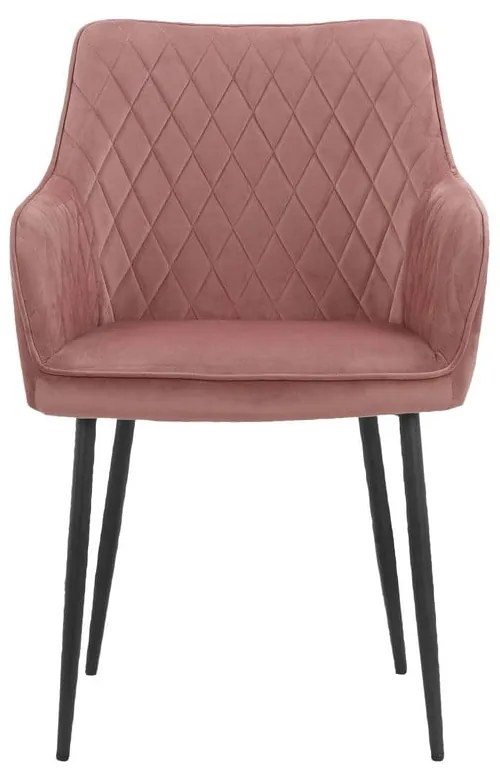 Svetloružové čalúnené jedálenské kreslá v súprave 2 ks Elvira – Støraa