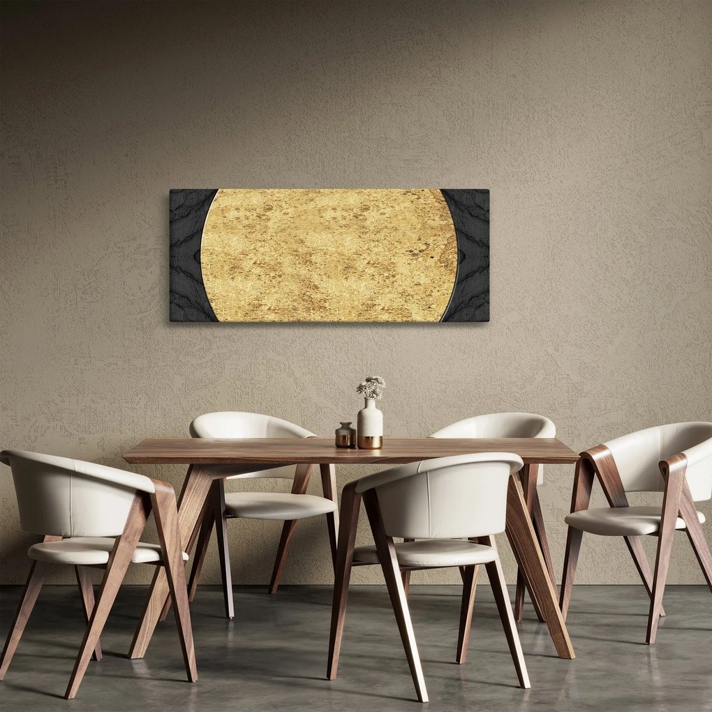 Obraz - Zlatá štruktúra N⁰2 (120x50 cm)