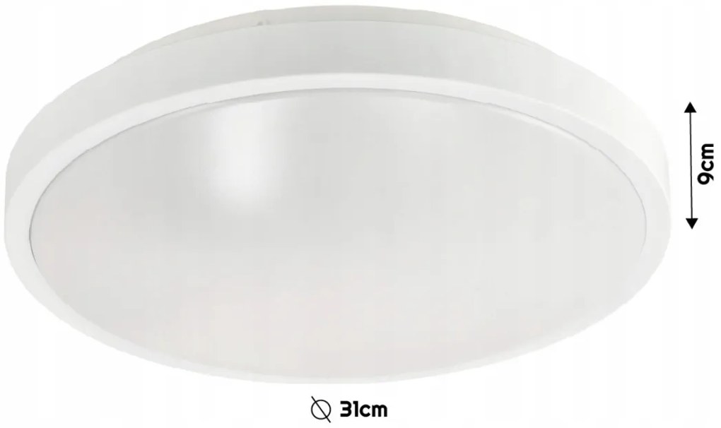 ECOLIGHT Okrúhle LED stropné svietidlo - 2xE27 - biele