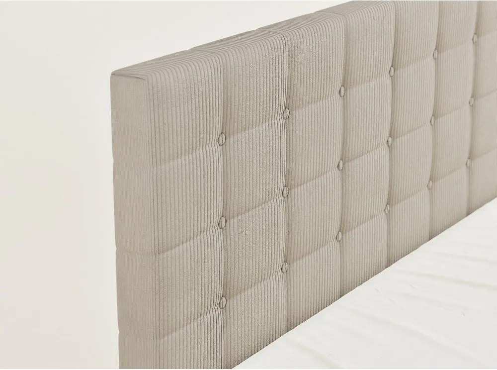 Béžová boxspring posteľ s úložným priestorom 180x200 cm Tasca – Maison de Rêve