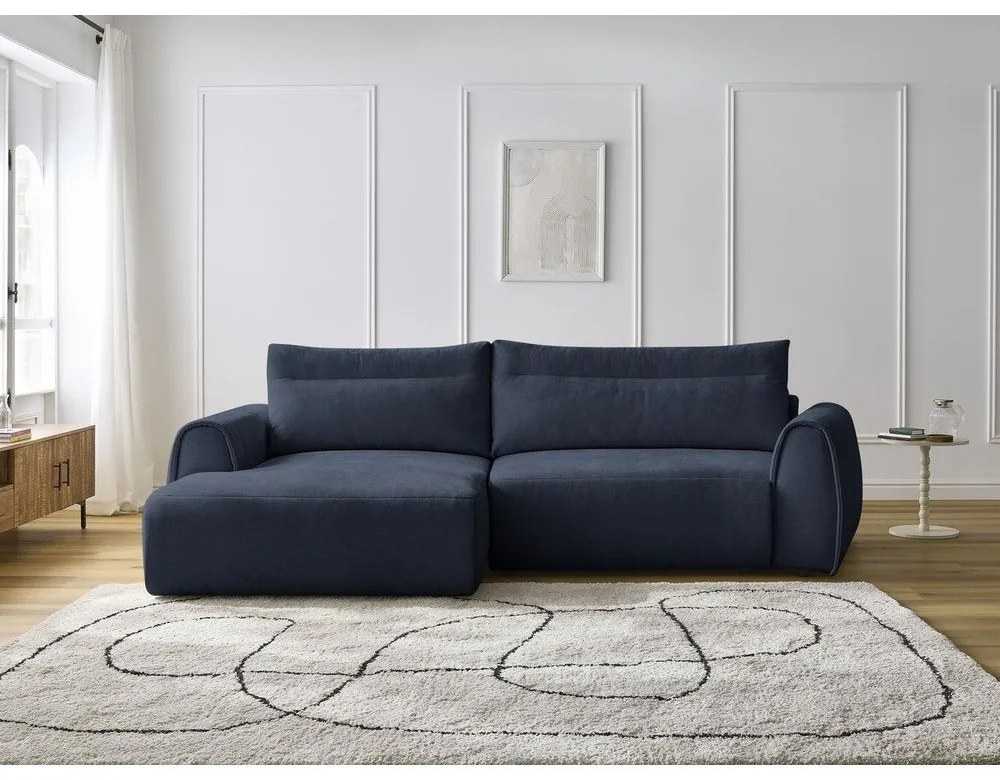 Tmavomodrá rohová pohovka Aden – Bobochic Paris