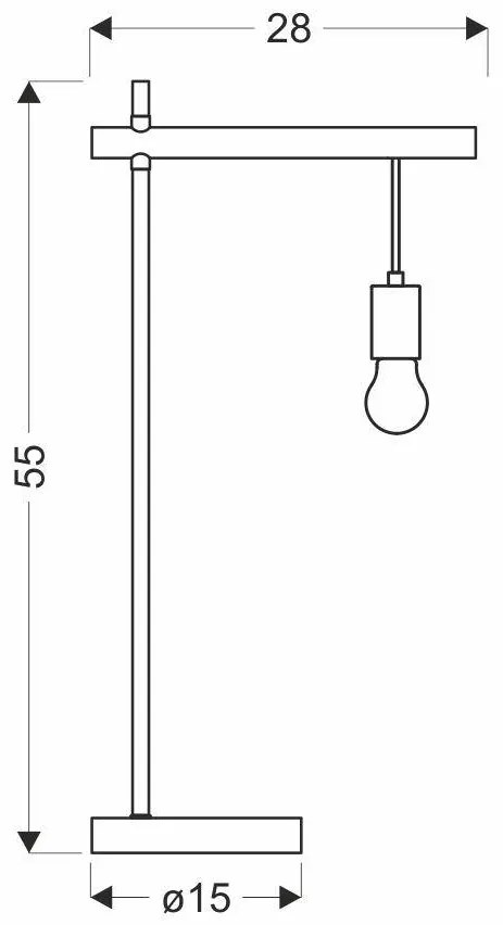 Candellux Stolová lampa Izzy pre žiarovku E27 41-80042