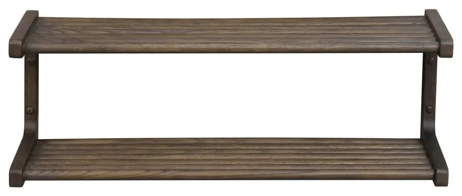 Tmavohnedá závesná polica na topánky z dubového dreva Inverness - Rowico