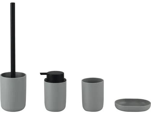 Set kúpeľňových doplnkov Form & Style 4-dielny sivočierny