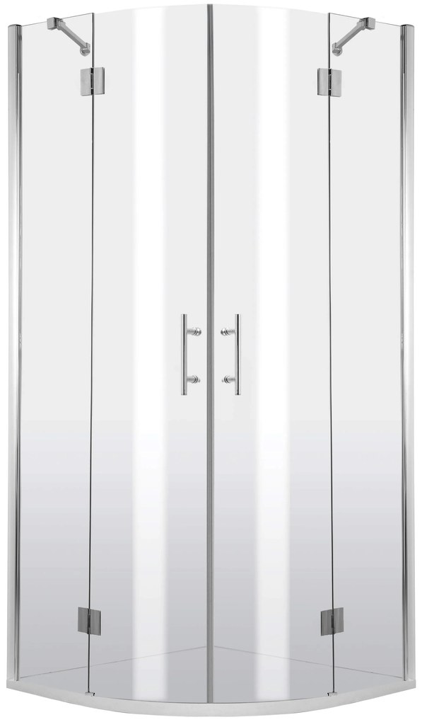 Deante Abelia, štvrťkruhový sprchový kút s výklopnými dverami 90x90 cm, výška 200cm, 6mm číre sklo s ActiveCover, chrómový profil, KTA_053P