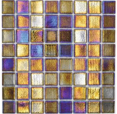 Sklenená mozaika VP55386PUR štvorcová ECO Shell DEEP 38 PUR 31,6x31,6 cm
