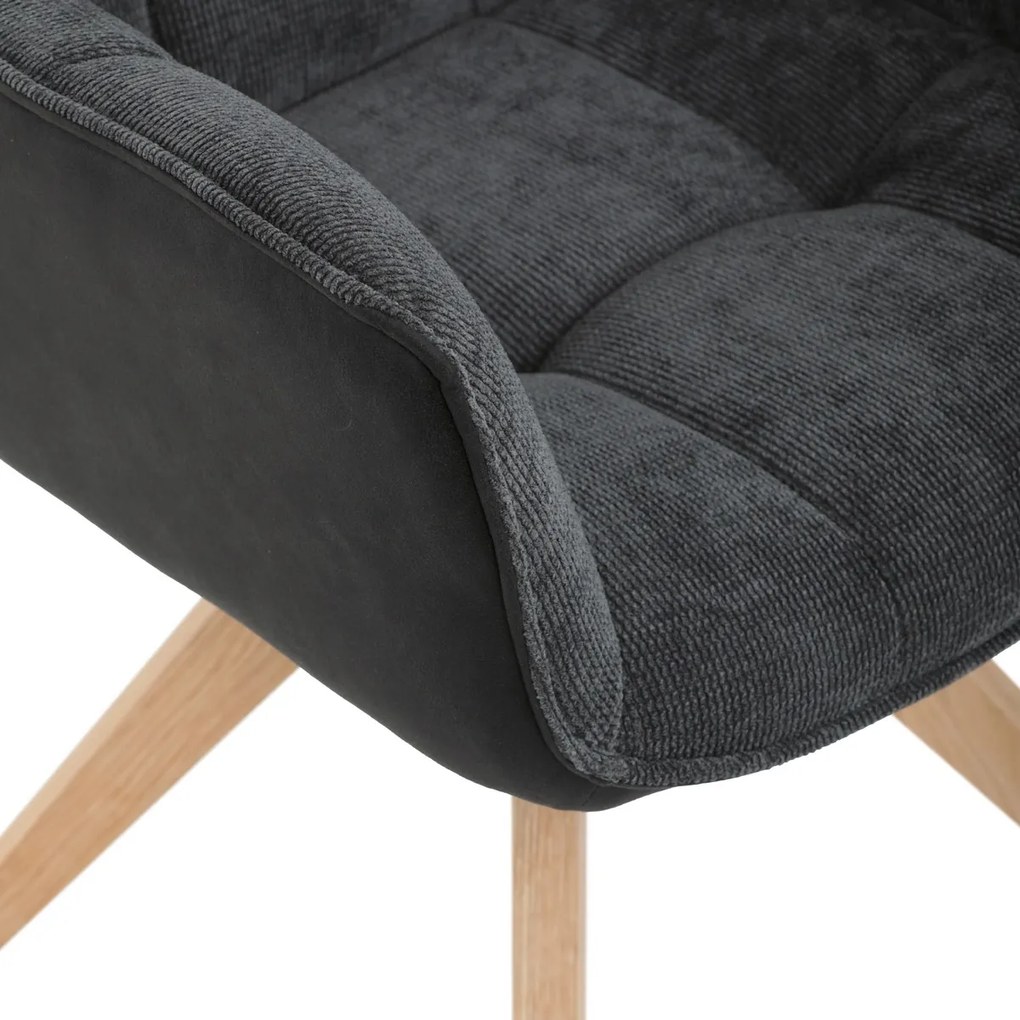 Sada jedálenských stoličiek HC-D7180 GREY2, 2 ks