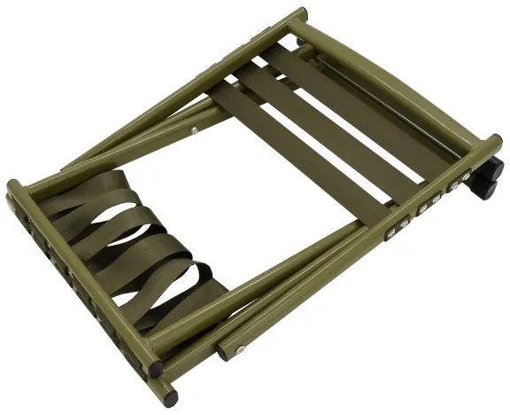 Skladacia kempingová stolička s operadlom zelená