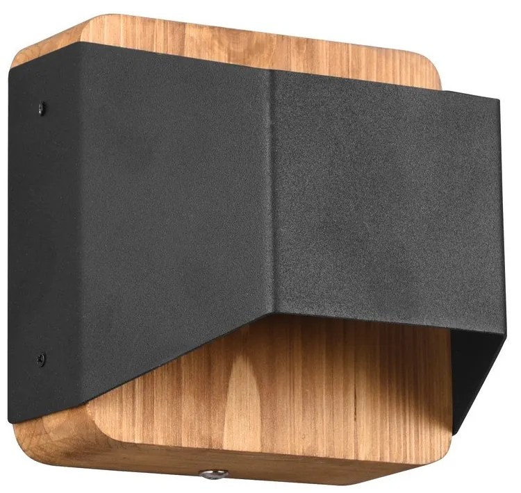 Matne čierne LED stmievateľné nástenné svietidlo Arino – Trio