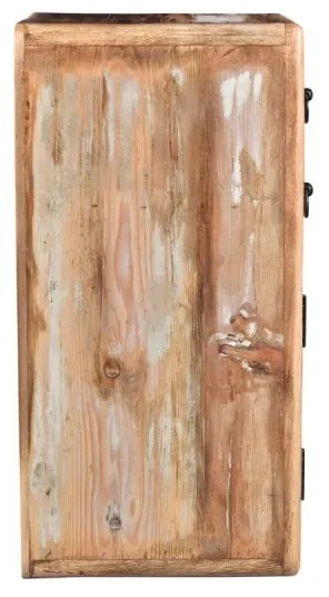 furniture-nabytek.cz - Masívna kúpeľňová spodná skrinka Calcutta z recyklovaného dreva, lakovaná, viacfarebná – 35×35×70 cm