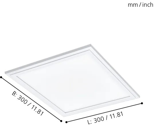 Eglo 96152 - LED stropný panel SALOBRENA LED/16W/230V