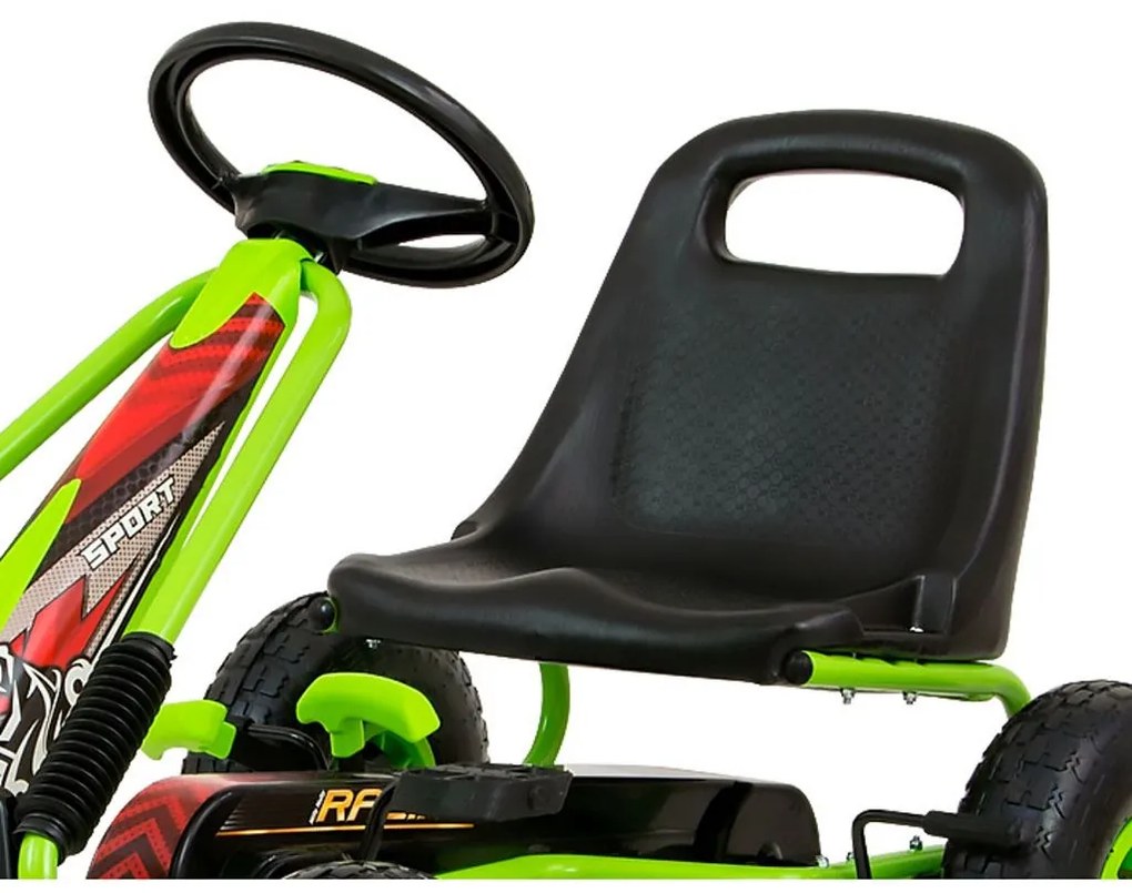 Detská šliapacia motokára Go-kart Milly Mally Thor zelená