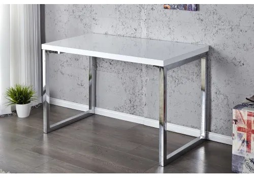 PC - stolík 20999 120x60cm Biely vysoký lesk  - Komfort-nábytok