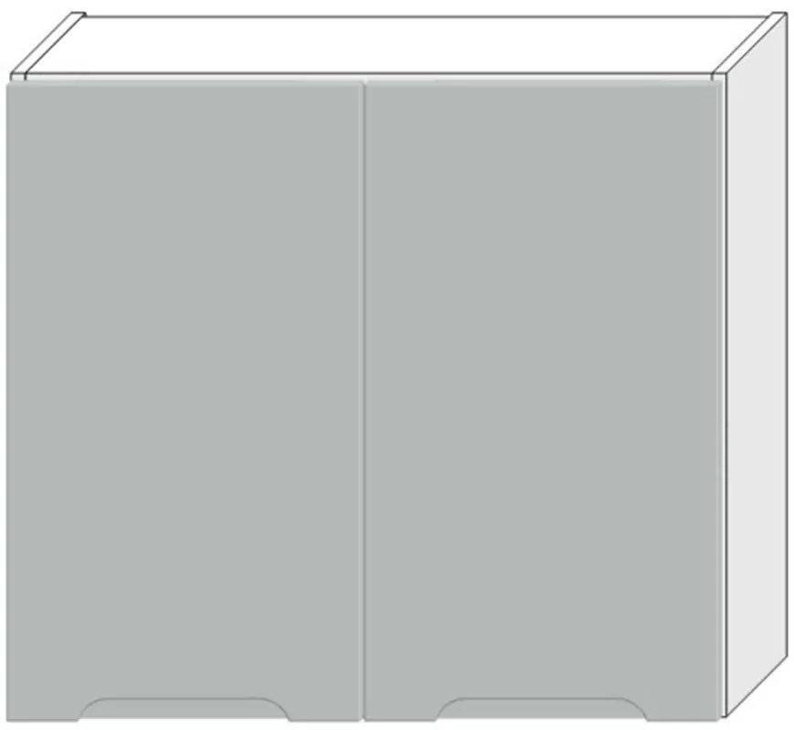 Skrinka do kuchyne Zoya W80 svetlo šedá mat/biely