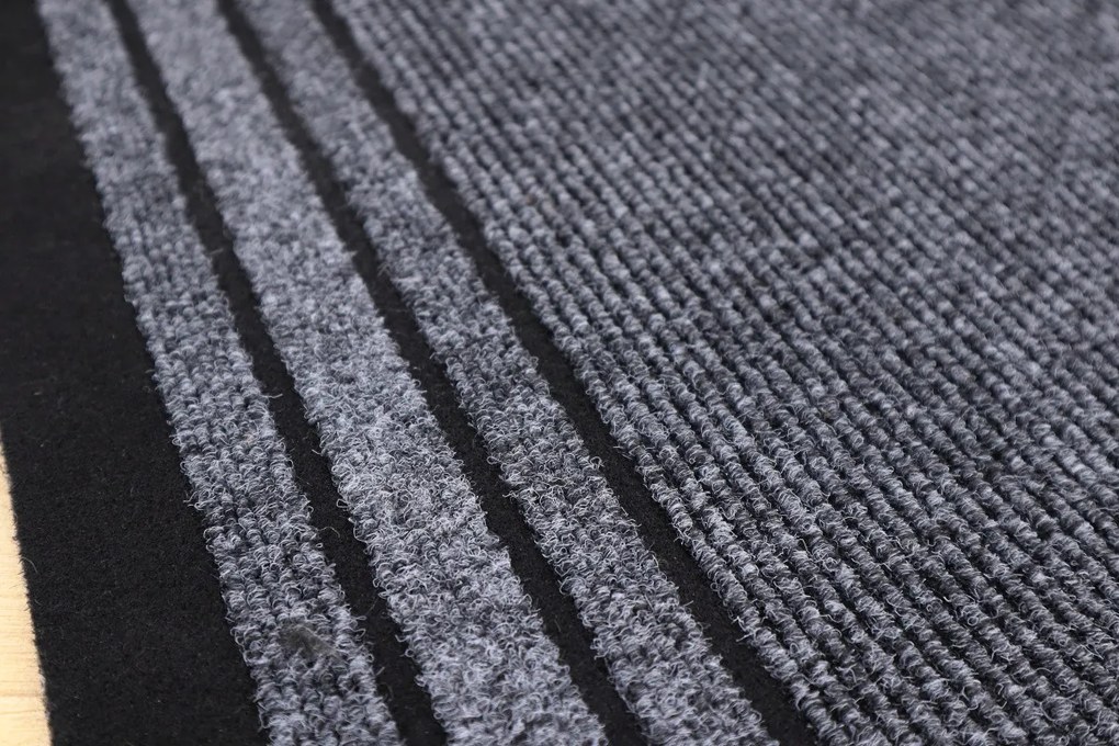 Protišmykový behúň na mieru Rekord 802 šedá, šíre 120 cm, šedá, chodba / predsieň, Spoltex