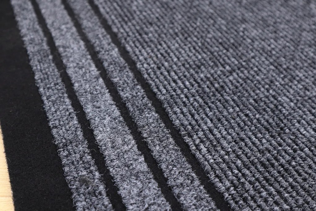 Spoltex, Protišmykový behúň na mieru Rekord 802 šedá, šíre 80 cm, šedá, chodba / predsieň