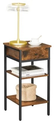 Nočný stolík ARIN hnedá/čierna