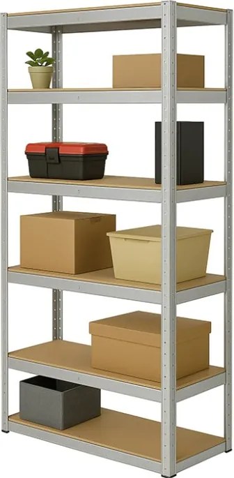 Akcia 5x Regál 240x120x50 cm pozinkovaný 6-policový, nosnosť 1050 kg