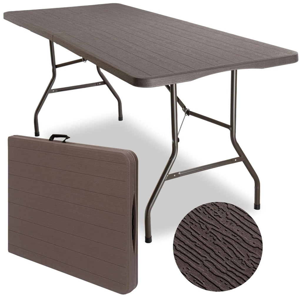 Cateringový stôl WOODLAN 180 cm hnedý