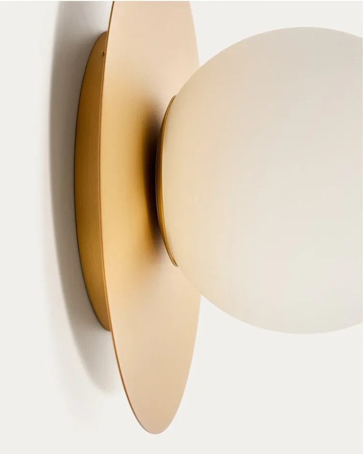 Biele/v zlatej farbe nástenné svietidlo ø 25 cm Brisia – Kave Home