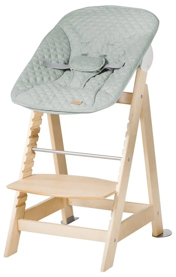 Jedálenská stolička vo svetlozeleno-prírodnej farbe Style Born Up 2in1 – Roba