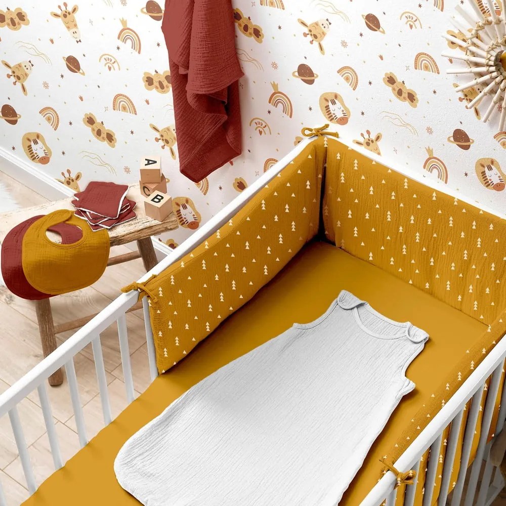 Napínacia mušelínová detská plachta do postieľky 60x120 cm – Bébé Douceur
