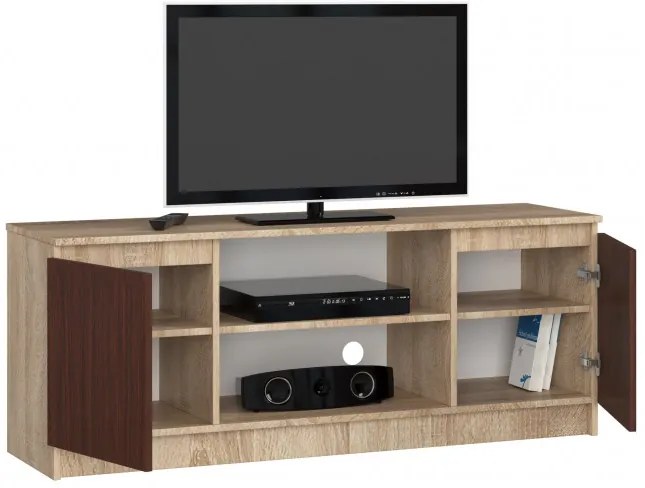 Stolík pod TV RTV 140 2D 1P sonoma / wenge