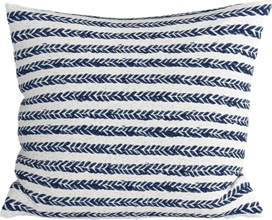 Polybavlnená obliečka na vankúš NAVYSTA POLY 45x45 cm, modro-biela