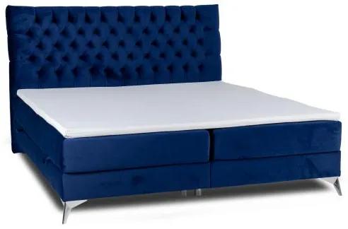 Boxspringová posteľ Molly, 200x180, modrá (solo 263 , 200x180)