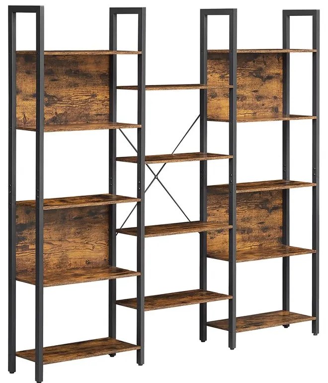 Knižnica so 14 úložnými policami VASAGLE LLS107B01