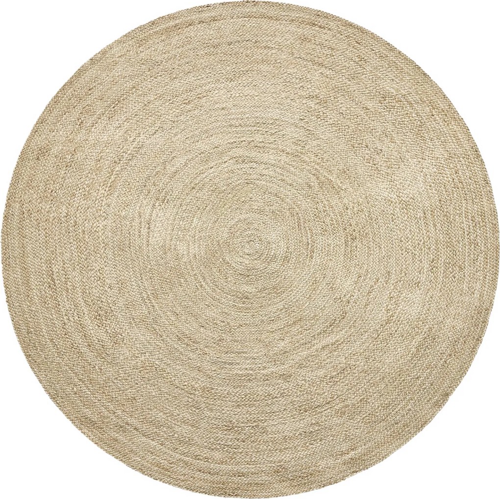 Ručne viazaný kusový koberec Mira J 16 Natural kruh, 140x140 (priemer) kruh, béžová, chodba / predsieň, Diamond Carpets India