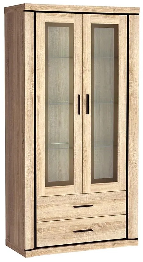 Vitrína Dallas D17 Dub Sonoma