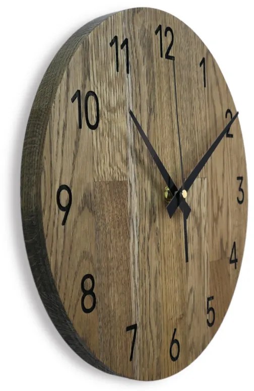 Minimalistické dubové nástenné hodiny, tichý quartzový pohon, moderná dekorácia I SENTOP MAS002-akcia20