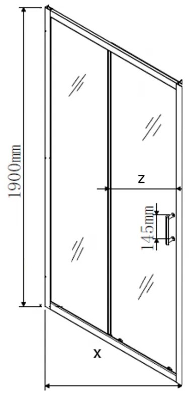 Sprchové dvere MEXEN Apia 135cm strieborné